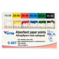 Паперові штифти 60 штук, 06 конус.  №15-40 розмір.