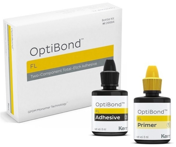 OptiBond FL, (ОптіБонд ФЛ), нанонаповнена, фотополімерна двокомпонентна адгезивна система. 16 мл., Kerr