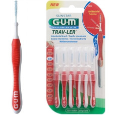 Йоржики GUM TravLer  0.8 mm, червоні, 6  штук.GUM.