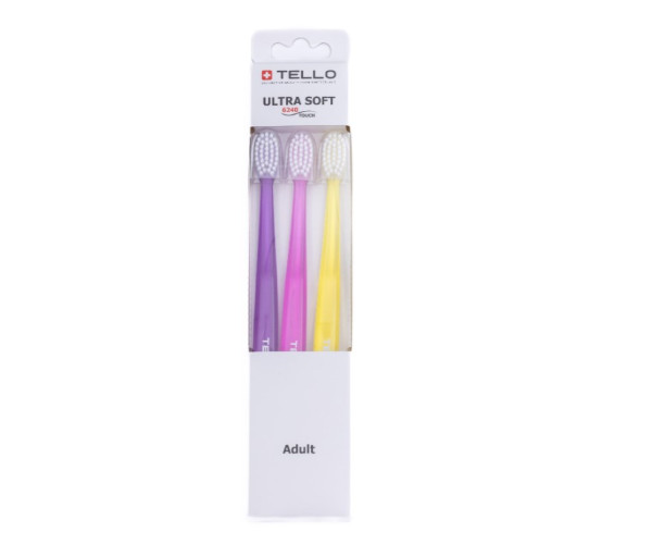 Набір зубних щіток TELLO 6240 Ultra Soft (3шт.)