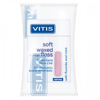 М'яка зубна нитка Vitis з фтором і м'ятою (рожева) в п / е упаковці 50 м