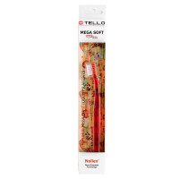 Зубна щітка Tello Kids White (Телло Кідс Вайт), 10400 Mega Soft, d 0,10mm. - Червоний