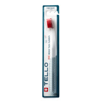 Зубна щітка Tello (Телло), 3940 Medium, d 0,15mm - Червоний