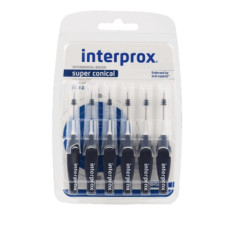 Йоржики INTERPROX PLUS 4G Super conical 2.0 (Чорний) прямі 6 шт.