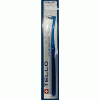 Монопучкова зубна щітка TELLO SHORT Ultra Soft Single d 0,10 mm. Швейцарія - Синій