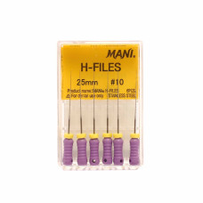 H-Files №10, ( 25 мм, 6 шт) Mani