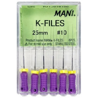 K-File 25 мм. розмір 10, упаковка 6 шт.Mani