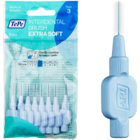 Щітка міжзубна, йоржики TePe EXTRA SOFT "3" 0.6 mm, сині, 8 штук
