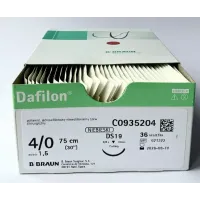Нитка не розсмоктуюча шовний матеріал Dafilon  4-0 DS 19 75 см B.Braun Іспанія