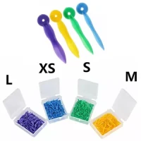 Клинці пластикові фіксуючі 100 шт колір синій. Китай