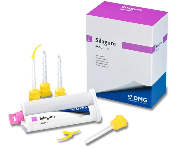 Silagum Medium (Силагум Медіум) Automix, А-силікон, відбитковий матеріал, 2 картриджі по 50 мл, DMG