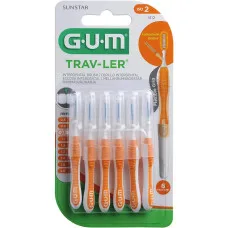Йоржики GUM TravLer  0.9 mm, оранжеві, 6 штук.GUM.