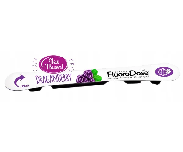 FluoroDose 0,3 ml. Лак для фторування. Смак Draganberry. Centrix