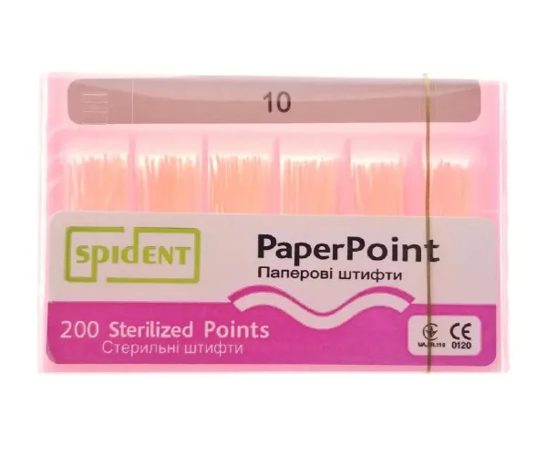 Паперові штифти 2 конусність розмір 10 Spident (Корея)