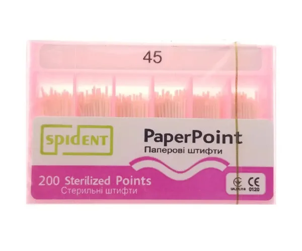 Паперові штифти 2 конусність розмір 45 Spident (Корея)