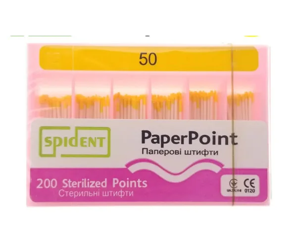 Паперові штифти 2 конусність розмір 50 Spident (Корея)
