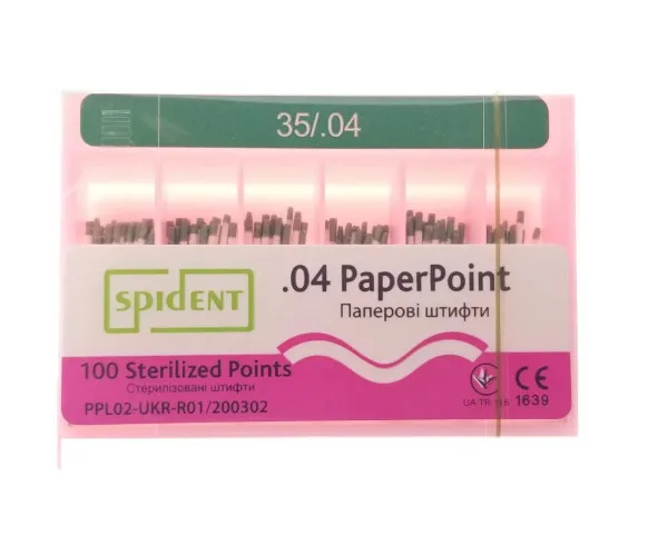 Паперові штифти 4 конусність розмір 35 Spident (Корея)