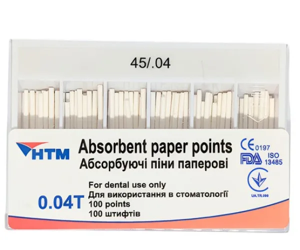 Паперові штифти 4 конусність розмір 45 Spident (Корея)