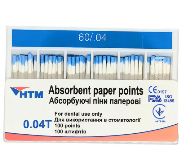 Паперові штифти 4 конусність розмір 60 Spident (Корея)