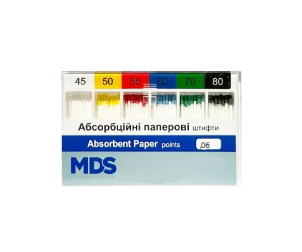 Паперові штифти 60 штук, 06 конус. №45-80 Spident (Корея)