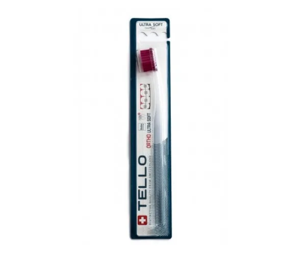 Зубна щітка Tello Ortho (Телло Орто), 4920, Ultra Soft, d 0,10 — 73628 Tello Switzerland