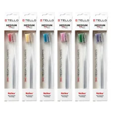 Зубна щітка Tello White (Телло Вайт), 3940 Medium, d 0,15mm