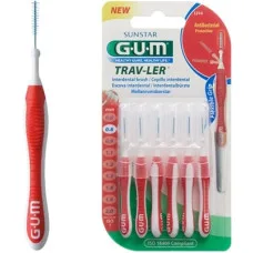 Йоржики GUM TravLer  0.8 mm, червоні, 6  штук.GUM.