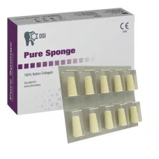 Колагенова губка DSI Pure Sponge, Циліндр ⌀10x20 мм.