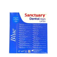 Кофердам хустинки Dental Dam (Дентал Дам), латексний, сині тонкі . Sanctuary