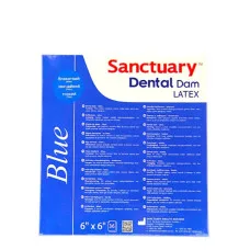 Кофердам хустинки Dental Dam (Дентал Дам), латексний, сині тонкі . Sanctuary