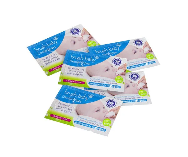Одноразові дитячі серветки Brush-Baby Dental Wipes