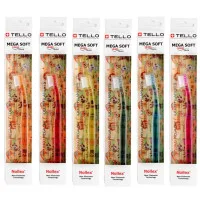 Зубна щітка Tello Kids White (Телло Кідс Вайт), 10400 Mega Soft, d 0,10mm.