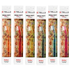 Зубна щітка Tello Kids White (Телло Кідс Вайт), 10400 Mega Soft, d 0,10mm.