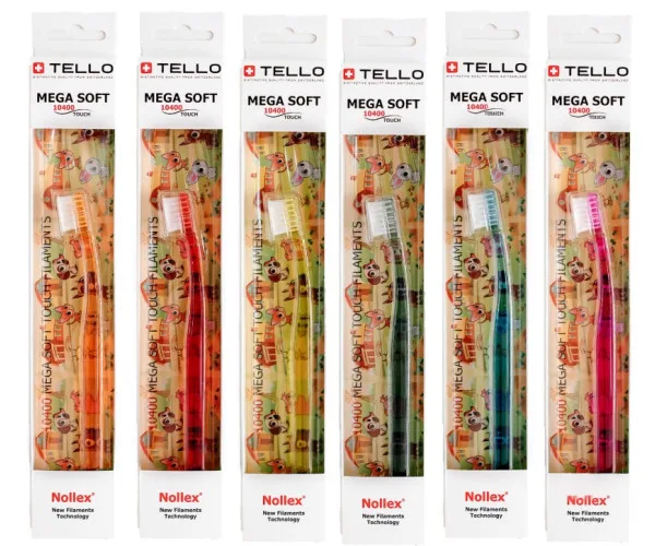 Зубна щітка Tello Kids White (Телло Кідс Вайт), 10400 Mega — 33606 Tello Switzerland