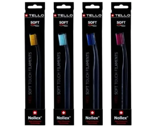 Зубна щітка Tello Black (Телло), 4920 Soft, d 0,12mm Tello Switzerland