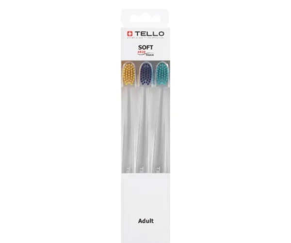 Набір зубних щіток TELLO 4920 Soft (3шт.) Tello Switzerland