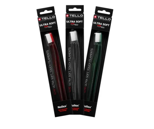 Зубна щітка Tello Ultra Soft (Телло Ультра Софт), 6240, Black, d Tello Switzerland