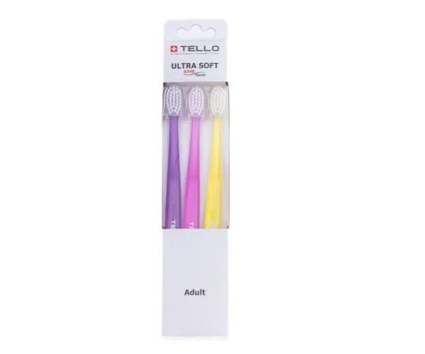 Набір зубних щіток TELLO 6240 Ultra Soft (3шт.) Tello Switzerland