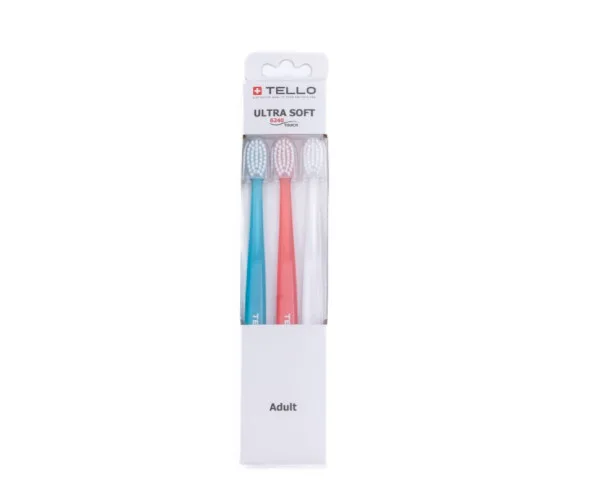 Набір зубних щіток TELLO 6240 Ultra Soft (3шт.) Tello Switzerland