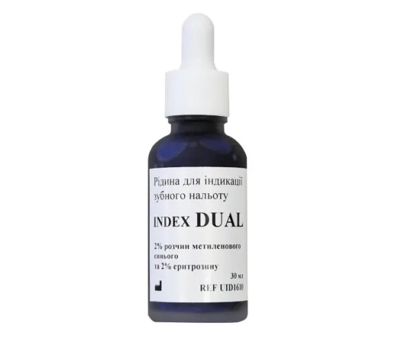 Рідина для індикації зубного нальоту Index Dual 30 ml. MDS MDS Україна