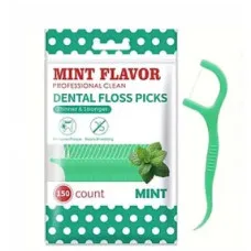 MEGA Зубна нитка Dental Floss Picks mint flavor,150 штук.Китай