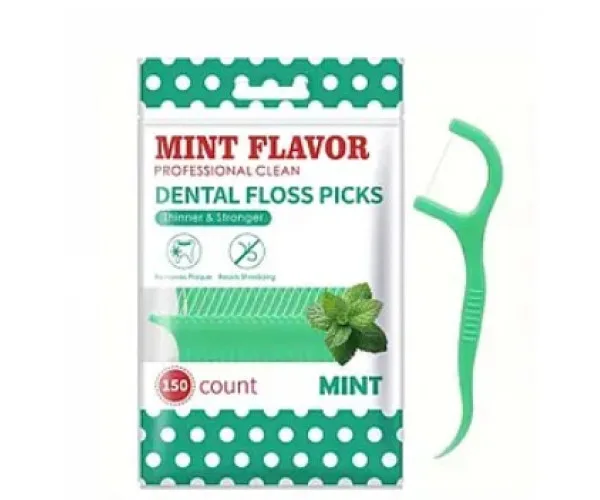MEGA Зубна нитка Dental Floss Picks mint flavor,150 штук.Китай Кнр (Китай)