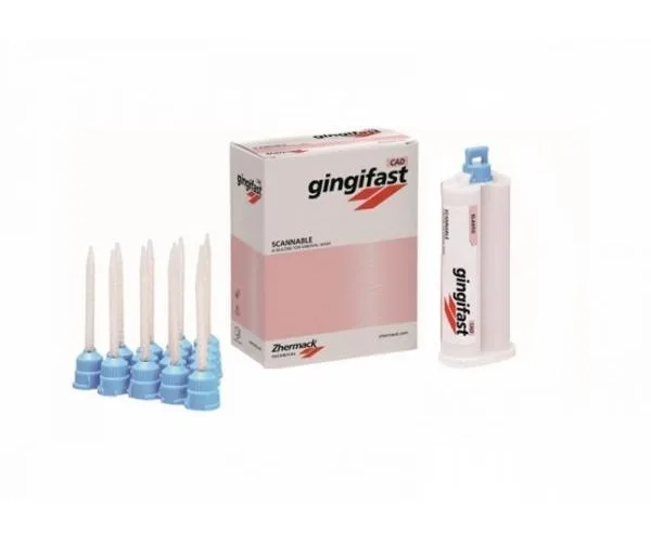 GINGIFAST ELASTIC 2x50 ml, А-силікон для відтворення десни на моделі Zhermack (Італія)