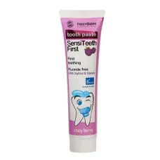 Зубна паста дитяча SENSITEETH FIRST TOOTH PASTE 40 ml без фтору. FrezyDerm