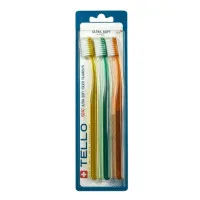 Набір зубних щіток TELLO 6240 Ultra Soft (3шт.)