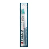 Зубна щітка Tello Ortho (Телло Орто), 4920, Ultra Soft, d 0,10 мм. - Бірюзовий.Швейцарія