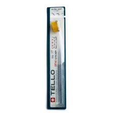 Зубна щітка Tello Ortho (Телло Орто), 4920, Ultra Soft, d 0,10 мм. - Жoвтий. Швейцарія