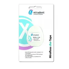 Зубна стрічка (флосс) Miradent Mirafloss® Tape CHX невощена. Miradent