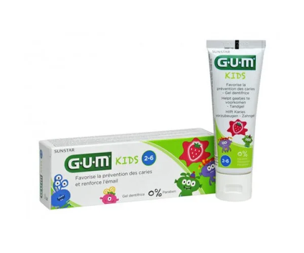 Дитяча зубна паста Gum Kids від 2 до 6 років 50 мл. GUM