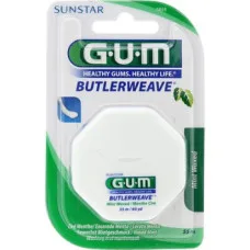 Зубна нитка GUM ButlerWeave Waxed з м'ятою вощена 55 м. GUM